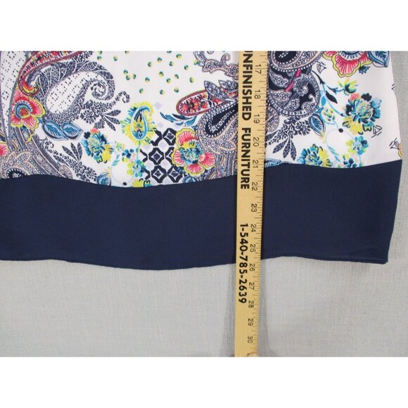 Chicos Paisley Floral Tank Top Blouse Sleeveless Printed Stretch Size 1 - Picture 7 of 16